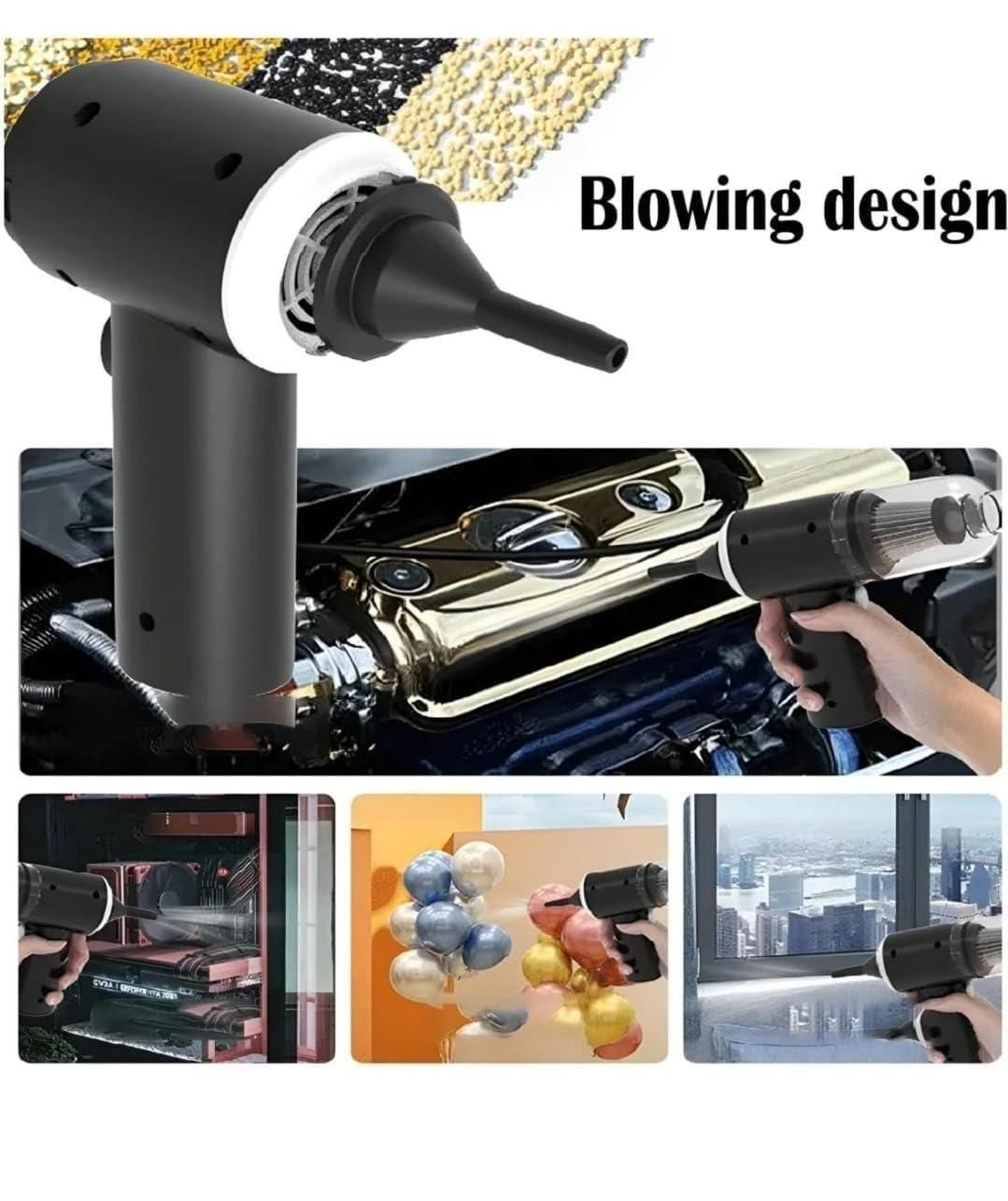 Portable Air Duster & Mini Vacuum Cleaner – Wireless, High-Power Suction