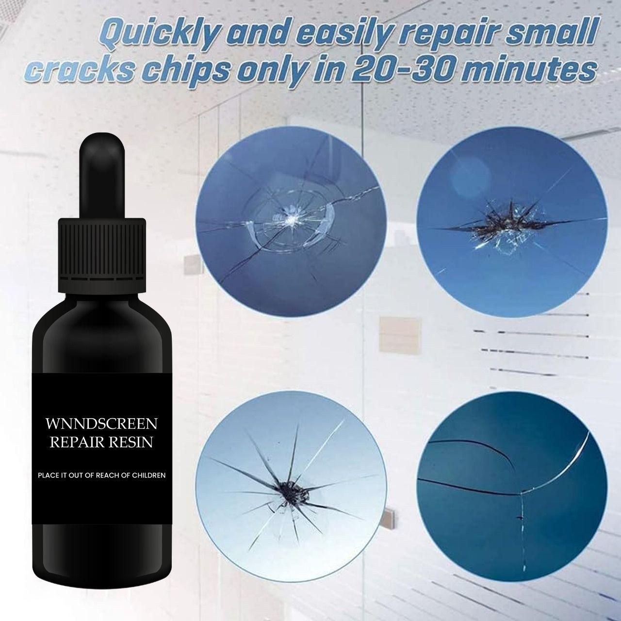 Windshield Repair Resin for Car Glass – Crack & Chip Fix (Pack of 2)