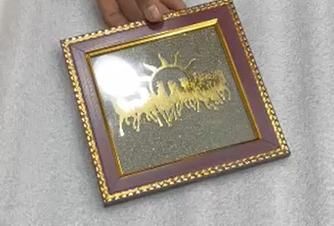 HEALING ZONE 7 Horses on Raw Pyrite Frame – Elegant Vastu Wall Decor