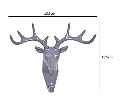 Deer Head Self-Adhesive Hanging Hooks – Wall Hooks for Bags & Keys (Pack of 2)