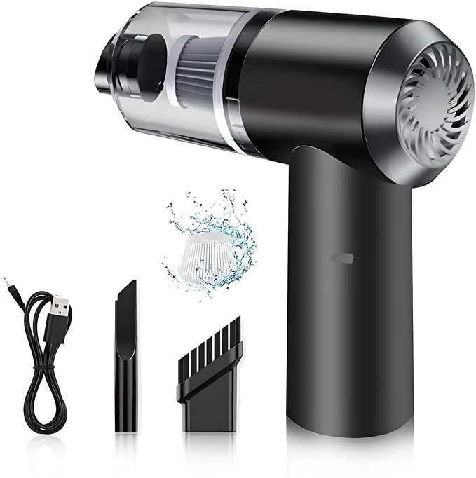 Portable Air Duster & Mini Vacuum Cleaner – Wireless, High-Power Suction