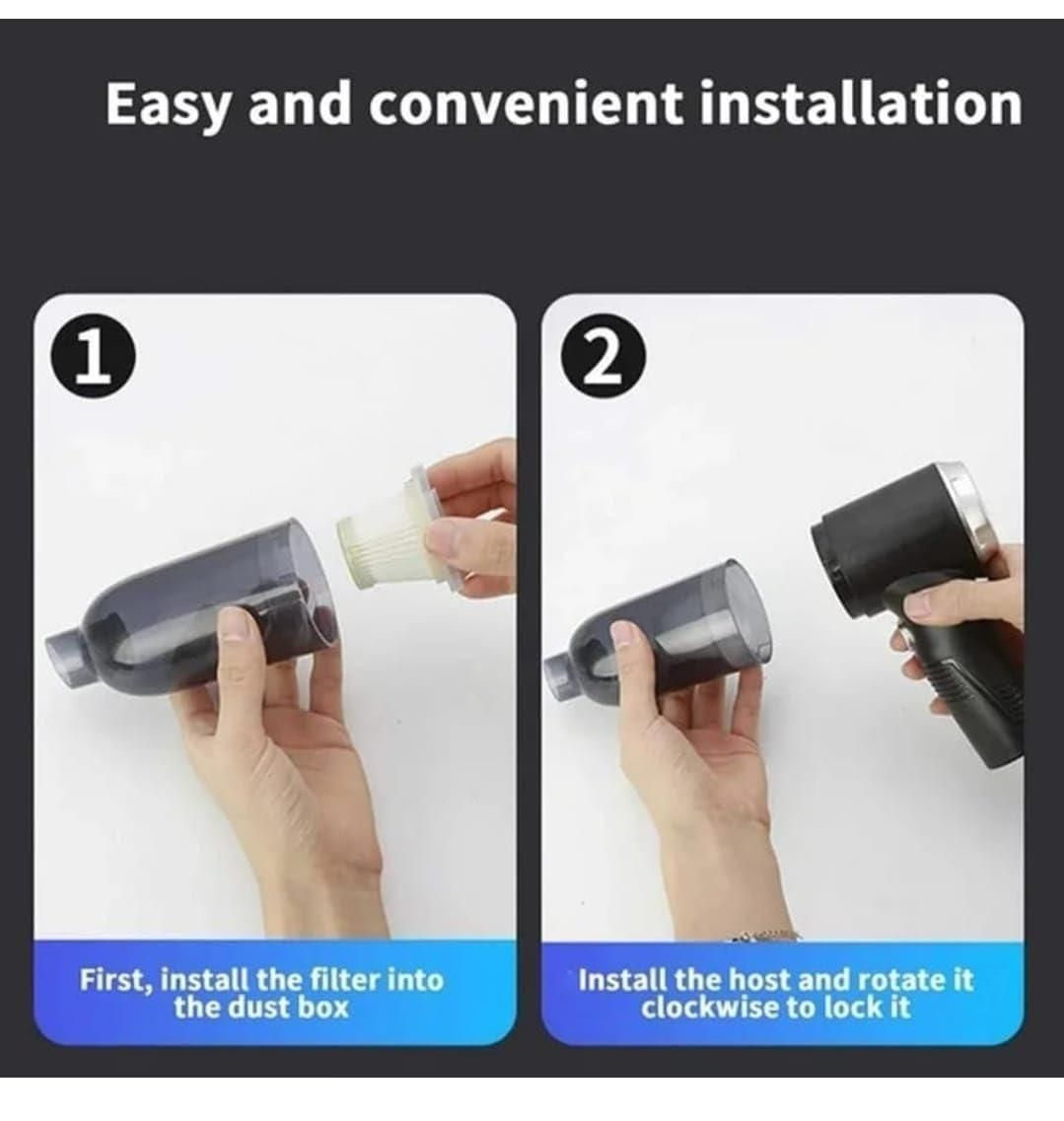 Portable Air Duster & Mini Vacuum Cleaner – Wireless, High-Power Suction