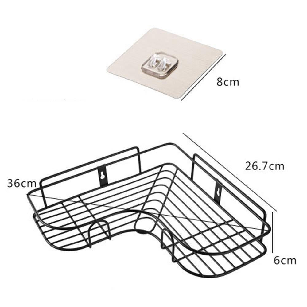 Stainless Steel Corner Shelf – No-Drill Peel & Stick Storage Rack