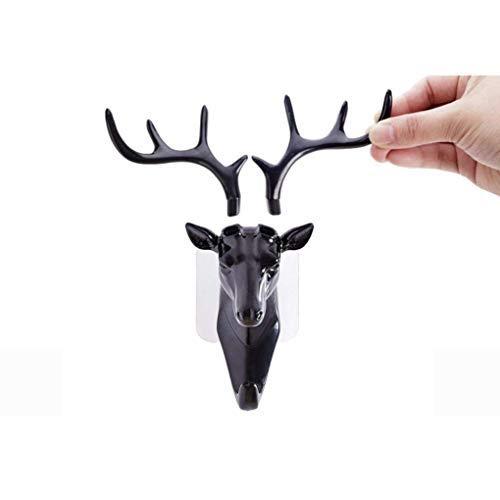 Deer Head Self-Adhesive Hanging Hooks – Wall Hooks for Bags & Keys (Pack of 2)