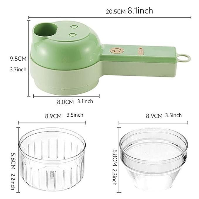 4-in-1 Portable Electric Vegetable Cutter Set – Wireless Food Chopper & Mini Processor