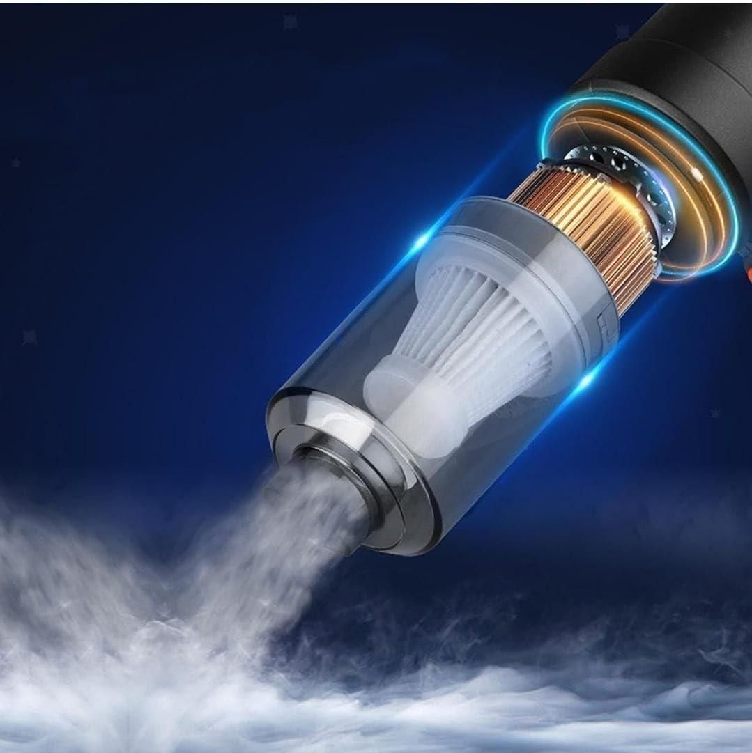 Portable Air Duster & Mini Vacuum Cleaner – Wireless, High-Power Suction