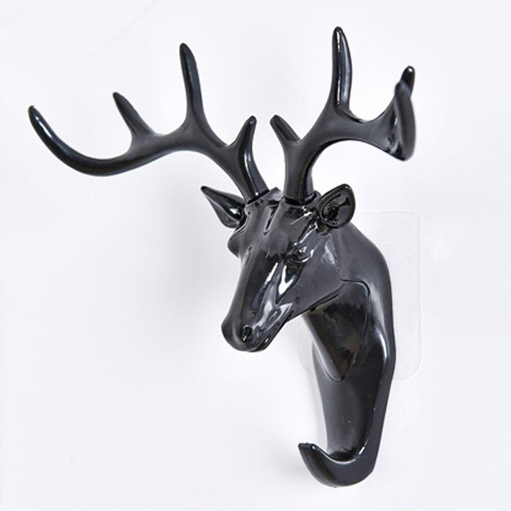 Deer Head Self-Adhesive Hanging Hooks – Wall Hooks for Bags & Keys (Pack of 2)
