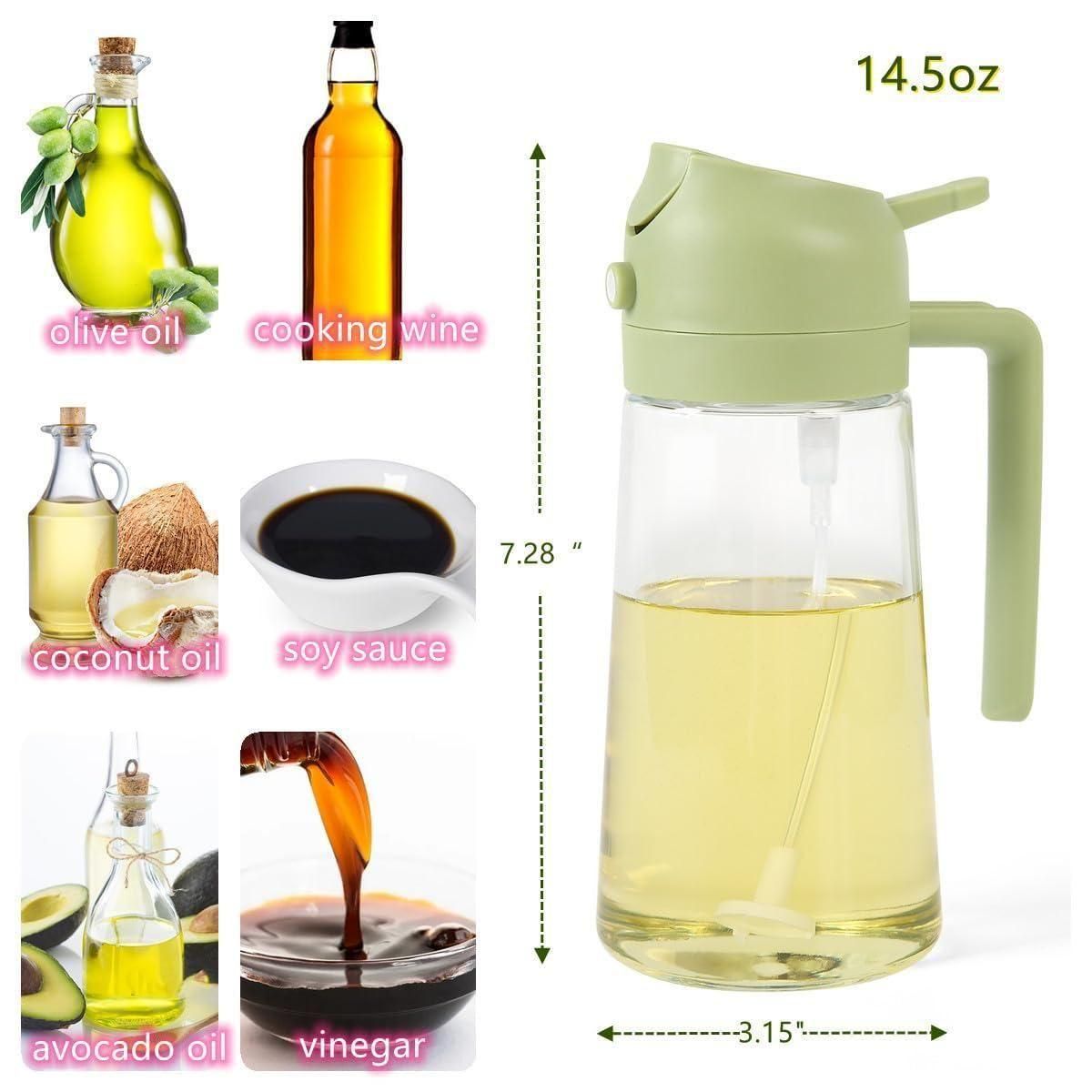 Oil Sprayer & Dispenser Bottle (500ml) |🔥FLAT 50% SAVING🔥