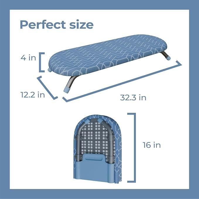 Compact Table Top Ironing Board – Foldable, Heat-Resistant, Portable