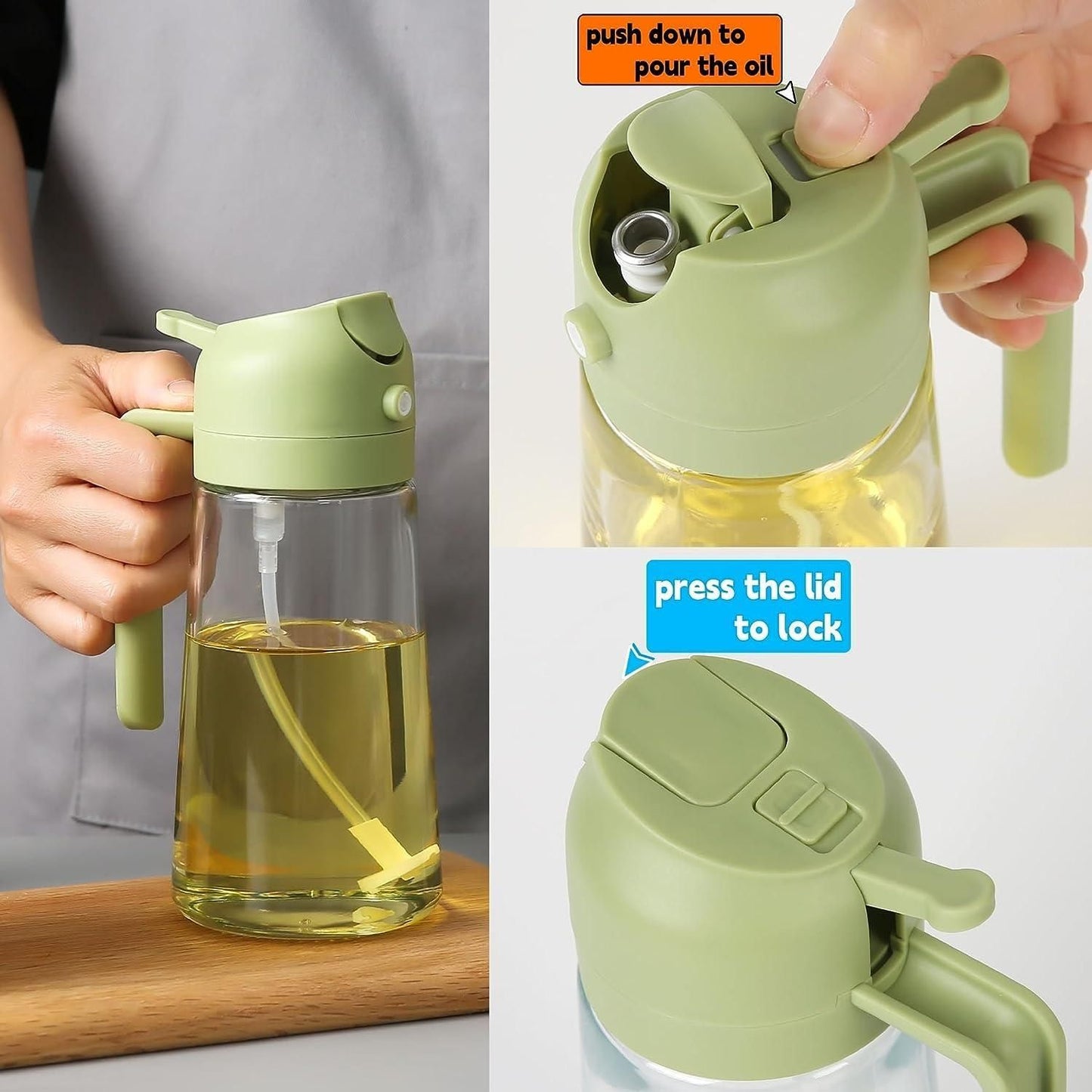 Oil Sprayer & Dispenser Bottle (500ml) |🔥FLAT 50% SAVING🔥