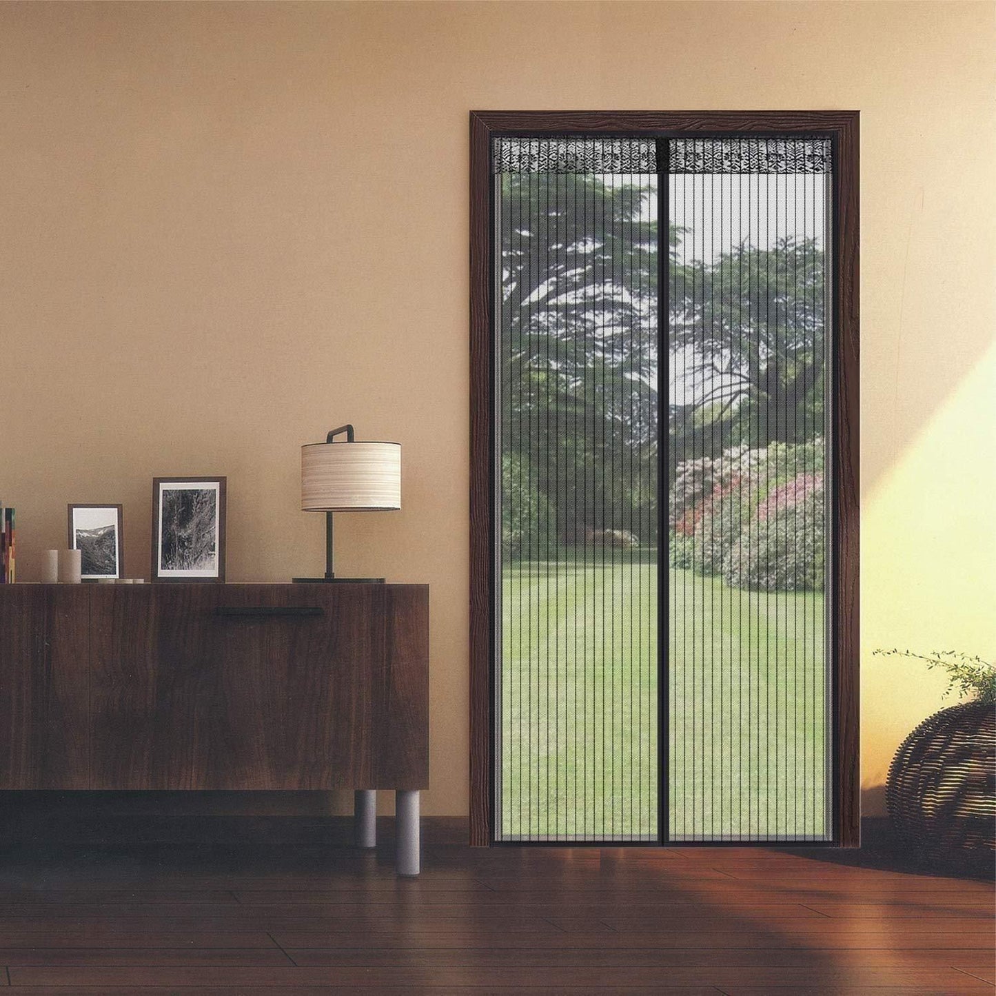 Magnetic Mesh Screen Door Curtain – Foldable Anti-Mosquito Net (90×210 cm)