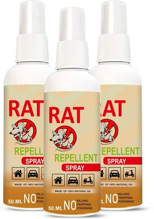 Rat Repellent Spray – Natural Effective Odor-Based Protection (50ml) (Buy 1 Get 2 Free)
