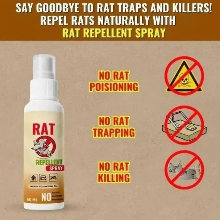 Rat Repellent Spray – Natural Effective Odor-Based Protection (50ml) (Buy 1 Get 2 Free)